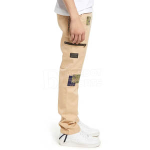 Haute qualité 100% coton hommes Sport décontracté Cargo pantalon léger toile tissu mi-taille pantalons de survêtement coupe ample vente de mode - Product Image 4