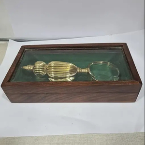 Loupe de bureau en laiton antique 10 "Life Ring Style Loupe par calvin artisanat - Product Image 3