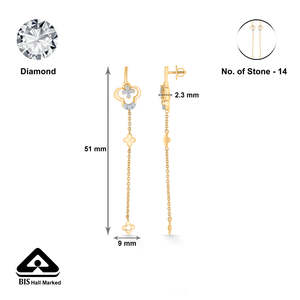 Aros Vintage de Oro de 18K NoorLine con Perlas de Ónix y Gotas de Moissanita para Bodas y Fiestas - Product Image 5