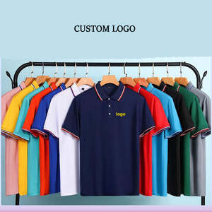 Logotipo personalizado de alta calidad al por mayor de punto sólido 100% algodón de los hombres para camisas en stock multicolor transpirable de secado rápido - Product Image 2