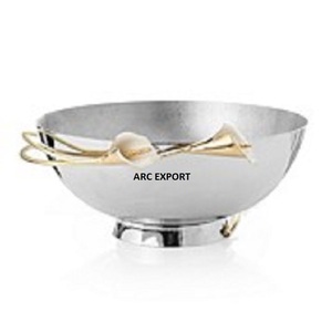 Couleur gris clair et support de couleur dorée bols de fantaisie bols de service de nourriture de conception unique pour accessoire d'hôtel à prix raisonnable - Product Image 4