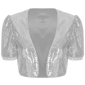 Women Sequin Jacket Shiny Glitter <b>Sparkly</b> Blazer Fashion Party Coat Stylish Outerwear Evening Clubwear Trendy <b>Tops</b> - Product Image 6