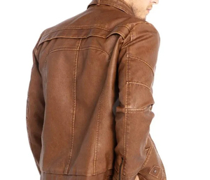 Fashion Leather <b>Jacket</b> for Man Genuine Leather Premium Quality Black Brown Down <b>Long</b> Sizes Men Leather Down <b>Jacket</b> - Product Image 5