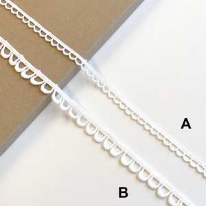 Bordure en dentelle de coton de style vintage, bordure en coton crochet beige, bordure festonnée pour vêtements de mariage, artisanat DIY - Product Image 2