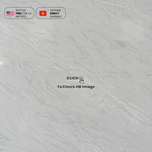 Pierre de quartz artificielle NV896, rivetée, de qualité commerciale, à base de gris, de type Carrara, pour plans de travail - Product Image 2