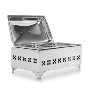 Equipement de cuisine chauffe-plats en acier inoxydable de grande capacité avec couvercle chauffe-plats rectangulaire chauffe-plats pour chauffe-plats usagés - Product Image 1