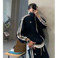 Ensemble de survêtement 2 pièces pour homme, veste zippée à col montant et pantalon de jogging, vêtements de sport