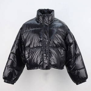 OEM <b>Women</b> Puffer Jacket Smooth Trendy <b>Lightweight</b> <b>Coat</b> / Casual Streetwear Spring Autumn Customize Label Tag Puffer Jacket 2026 - Product Image 4