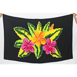 Pareos Hawaianos Pintados a Mano 100% Rayón de Alta Calidad, Ropa de Playa Personalizada al por Mayor, Cubierta para las Islas del Pacífico Asiático HPSU010-01-180 - Product Image 1