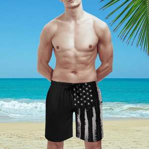 Pantalones cortos de playa para hombre, trajes de baño transpirables para surf en la playa, pantalón 100% de poliéster de alta calidad, sin arrugas, de secado rápido, ligero - Product Image 2