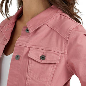 Chaqueta Vaquera de Mezclilla para Mujer, Cómoda, Transpirable, 100% Algodón, Tinte Liso, Diseño Único, Precio Económico al por Mayor - Product Image 6