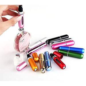 Atomizador de perfume de viaje mini de 5 ml, botella de spray metálica recargable, colonia de bolsillo para llevar, tamaño de muestra de fragancia. - Product Image 4