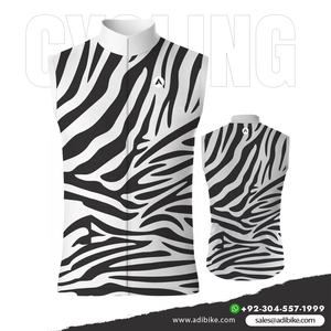 Jersey de ciclismo sin mangas con cierre de cremallera con tela transpirable de secado rápido - Product Image 4