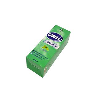 Boîtes d'emballage pour flacons de bain de bouche en papier Bristol de haute qualité, recyclables, avec lamination mate et gaufrage, impression offset personnalisée - Product Image 3