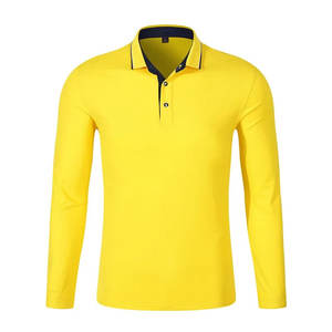 Polos de algodón de manga larga para hombre, venta al por mayor, polos de tamaño personalizado para hombre, polos de hombre de color contrastante de calle alta - Product Image 6