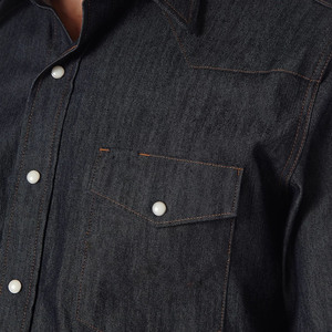Vêtements travail chemise brodée moderne bouton pression soudage Vintage moderne rodéo sergé travail pour les gars chemise occidentale - Product Image 6