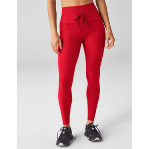 2025 personnalisé femmes cordon taille séchage rapide confort doux élastique Fitness Legging - Product Image 1