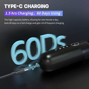 Rasoir Électrique Rechargeable Sans Fil pour Hommes, Tête Magnétique 4D, Moteur Puissant, Utilisation Humide et Sèche, Étanche IPX7 pour le Visage et les Véhicules Récréatifs - Product Image 5