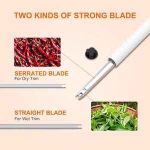 Cuchillas de Repuesto para Recortadora de Hojas Bud Bowl de 19 Pulgadas, Acero Inoxidable, Spin Clean Cut, 2 Dentadas, 2 Rectas, Accesorios para Cortadoras - Product Image 5