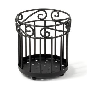 Portacubiertos de hierro de diseño para cocina contemporánea, que realza la encimera con un almacenamiento artístico de metal. - Product Image 4
