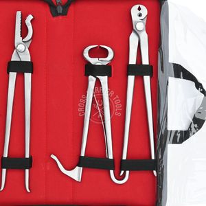 Lightweight Farrier Tools Kit Hoof Trimming for Foal 12in Nipper <b>Puller</b> Clincher Abscess Loop Knife Rainbow Wooden Hoof Pick - Product Image 5