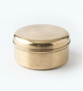Pure Brass Round Sweet Ball <b>Box</b> With Lid Gold Polished For Tabletop Kitchenware Laddu Storage Organizer Brass <b>Mithai</b> <b>Box</b> - Product Image 3