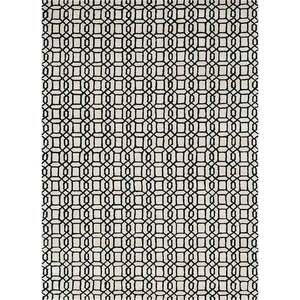 Tapis en laine et viscose gris et noir, tufté à la main, motif géométrique pour usage domestique - Taq-200 - Product Image 1