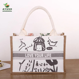 Customizable Jute Grocery <b>Bags</b> for Women Sustainable Vast Capacity Use for Clothing Food Tools Shopping Picnic <b>Beach</b> - Product Image 4