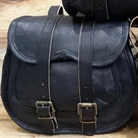 Ensemble de sacoches de sport en cuir véritable noir unisexe de style vintage, 3 pièces, pour moto, outil de voyage, pour les voyageurs