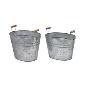hot sale Round Shape Galvanized Iron Flower Planter New Arrival Metal Garden <b>Pots</b> & Planters Available At Lowest Price - Product Image 5
