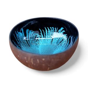 ชามมะพร้าวเคลือบมุก งานแฮนด์เมดจากเปลือกมะพร้าวธรรมชาติ ตกแต่งด้วยงานฝีมือแบบโบฮีเมียน เป็นมิตรกับสิ่งแวดล้อม ของตกแต่งบ้านสไตล์เวียดนาม - Product Image 2