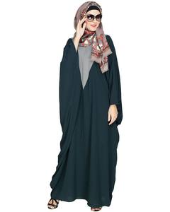 ชุดอาบายะผ้าไหมระบายอากาศ ป้องกันริ้วรอย สีพื้น ใส่ได้ทุกฤดู ปิดด้านหน้า ผ้าดี ทรงยาวคลุมเท้า แขนยาว สไตล์อิสลาม - Product Image 6