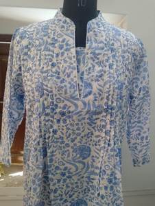 ชุดเดรสพิมพ์ลายบล็อคสไตล์อินเดีย, ชุดเดรสผ้าฝ้าย, ชุดเดรสสั้น, ชุดเดรสฤดูร้อน, ชุดปาร์ตี้, เดรสแฮนด์เมด, ชุดของขวัญวาเลนไทน์ลดราคา - Product Image 2