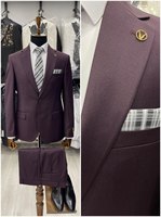 Costume de mariage formel élégant pour homme, style italien, coupe ajustée classique, trois pièces, veste en coton et élasthanne noire