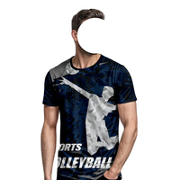 Maillot de volley-ball unisexe, t-shirt 100% polyester, impression numérique, 160g, manches longues, col rond, style sportif, antibactérien, ajustable