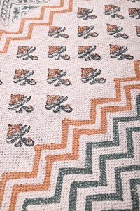 Tapis design vintage 5x8, belle broderie à la main, impression de blocs, Style Jaipuri pour la maison, la vie, la décoration automobile, l'intérieur et l'extérieur - Product Image 4