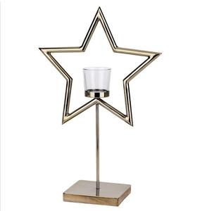 Prix usine Bougeoir Forme D'étoile Conception Unique De Noël Ornement Décoratif Étagère Et Décor De Table Matériel De Haute Qualité - Product Image 1