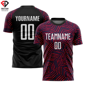 Maillot de football à manches courtes en maille 100% Polyester, personnalisé, imprimé, vente en gros, Design Unique, fabriqué au pakistan, 2022 - Product Image 2