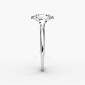 Bague de fiançailles en diamant Moissanite taille ovale en argent 925 - Product Image 3