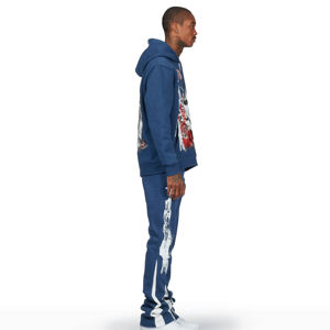 Survêtement personnalisé Streetwear avec logo, deux pièces, pour l'entraînement sportif, hiver 2024, col rond, sweat-shirt, vêtements grande taille pour hommes, 100% coton - Product Image 6