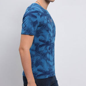 T-shirts d'été à manches courtes et col en V de couleur unie pour hommes T-shirt doux en coton respirant à coupe ample 100% pour hommes Vêtements décontractés pour hommes - Product Image 3