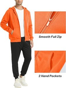 เสื้อฮู้ดมีซิปทรงหลวมแฟชั่นสำหรับผู้ชายและผู้หญิงเสื้อผ้าฝ้ายขนแกะอบอุ่นสไตล์สตรีท - Product Image 3