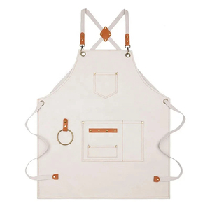 ผ้ากันเปื้อนครัวแขนกุด2025ผ้าฝ้ายปรับขนาดได้และซักได้สำหรับทำอาหาร - Product Image 1