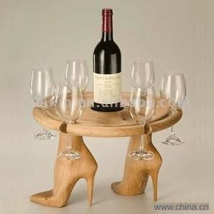 Wholesale Factory Price Traditional Non-folding Multifunction Wood Glass Stand Home Decorative Pine Wooden Wine Glass Holder - Product Image 3