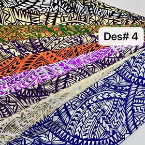 Quatre nouveaux et magnifiques dessins de feuille polynésienne sur tissu polyester de 58 pouces de largeur prêts pour expédition immédiate - Product Image 2