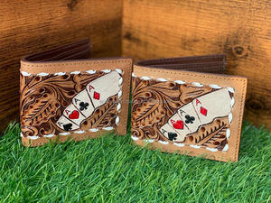 ผู้ขายที่ดีที่สุดHandmadeคาวบอยของแท้หนังดอกไม้มือToolledกระเป๋าสตางค์ผู้ชายตะวันตกHandแกะสลักล่าสุดผู้ชายกระเป๋าสตางค์หรูหรา - Product Image 2