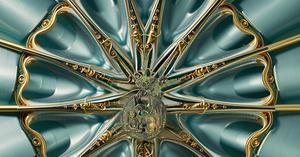 <b>Lock</b>-01I Shiva Om Trishul Brass round with Keys Functional Working Brass Made Black Shiva Padlock - Product Image 3