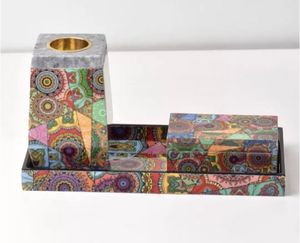 เตาเรซิน2025แม่ของไข่มุกถาดไม้ม็อบพิมพ์กล่องเรซินกล่องเครื่องเขียนกล่องอะคริลิค mubkhar - Product Image 3