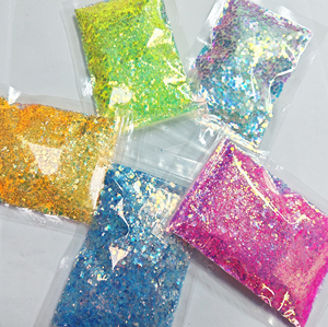 بيع بالجملة من المصنع مسحوق سداسي الألوان بالجملة بريق مجسّع 1 مسحوق بريق مكتنز مختلط - Product Image 1