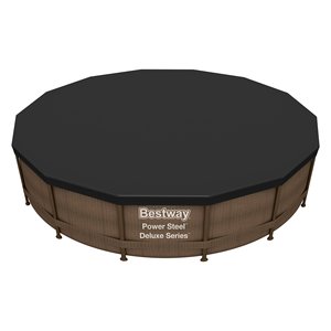 Couverture de piscine ronde STEEL PRO MAX noire 58248 (427 cm) – Le meilleur choix de Bestway pour les couvertures et enrouleurs de piscine - Product Image 3